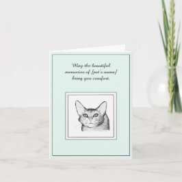Abyssinian Cat Sympathy Card Kort