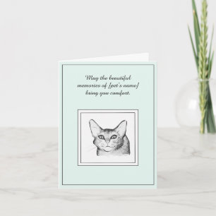 Abyssinian Cat Sympathy Card Kort