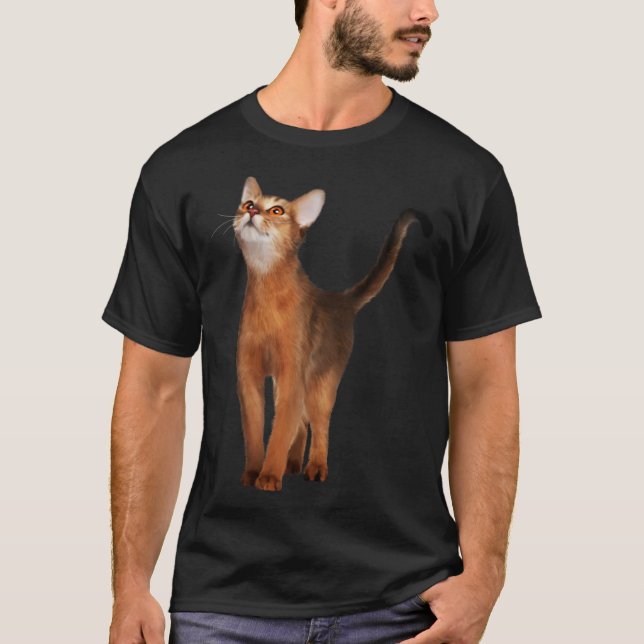 Abyssinian Cat T Shirt (Framsida)