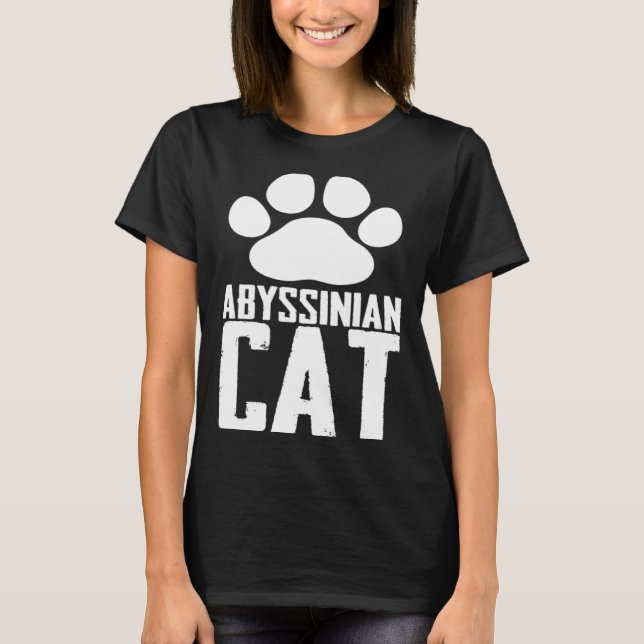 Abyssinian cat t shirt (Framsida)