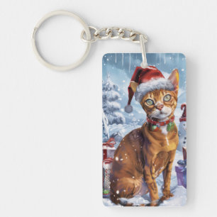 Abyssinian Cat Winter Wonderland jul Joy