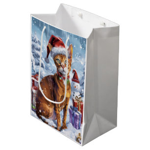 Abyssinian Cat Winter Wonderland jul Joy