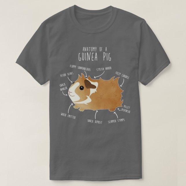 Abyssinian Guinea Gris Anatomy 2 T Shirt (Design framsida)