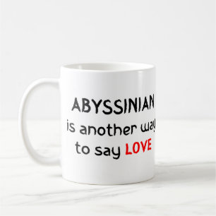 abyssinian kärlek kaffe mugg