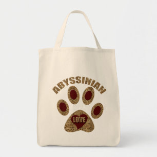 Abyssinian kattälskare som är röd med tygkasse