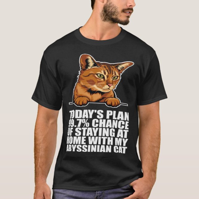 Abyssinian kitten  Abyssinian mom  Abyssinian dad T Shirt (Framsida)