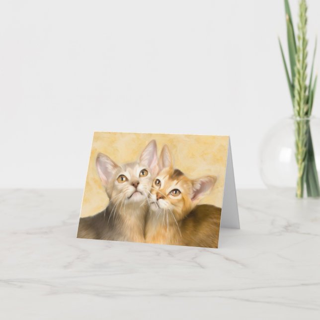 Abyssinian Kittens Kort (Framsida)