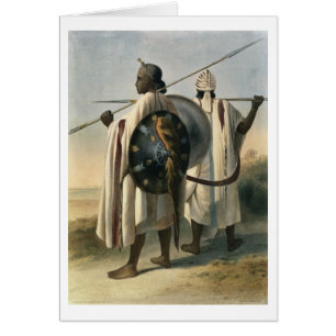 Abyssinian krigare, illustration från 'dalen hälsningskort