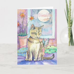 Abyssinian och felikt hälsningkort kort