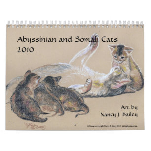 Abyssinian och somalisk kalender för katter 2015