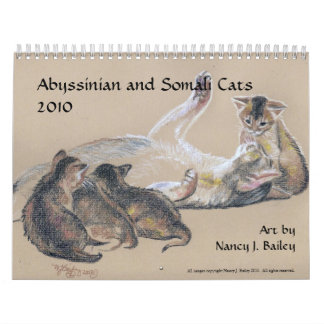 Abyssinian och somalisk kalender för katter 2015