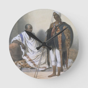 Abyssinian präst och krigare, illustration från rund klocka