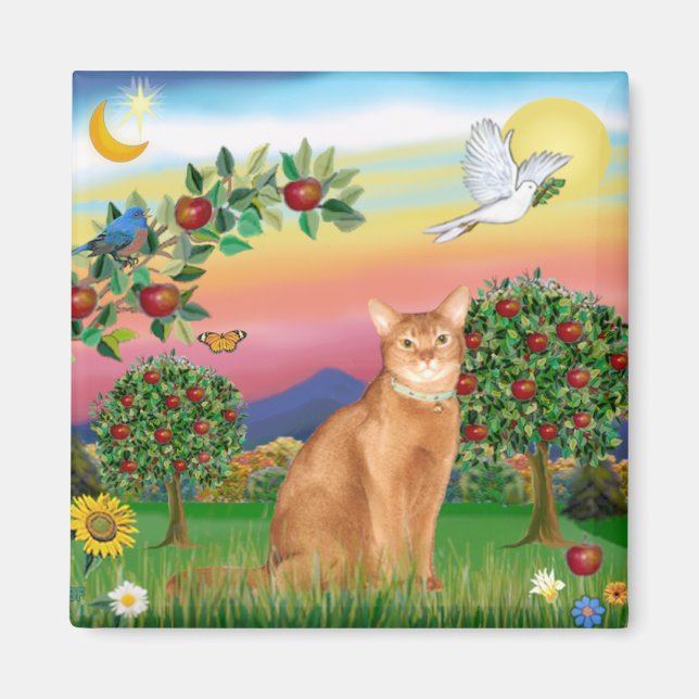 Abyssinian (röd 18) - Ljust Landskap Magnet (Framsidan)