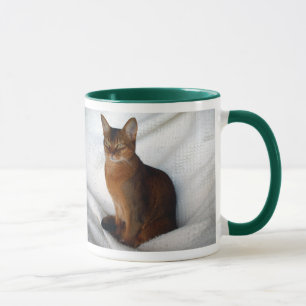 Abyssinian rödlätt kvinnlig katt mugg