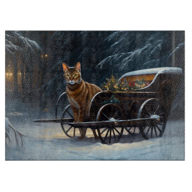 Abyssinian Snowy Sleigh Ride Juldekan (Framsidan)