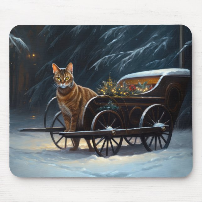 Abyssinian Snowy Sleigh Ride Juldekan Musmatta (Framsidan)