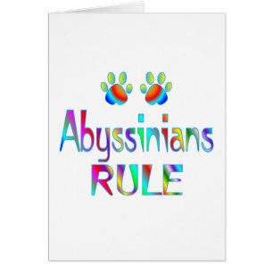 Abyssinians härskar hälsningskort