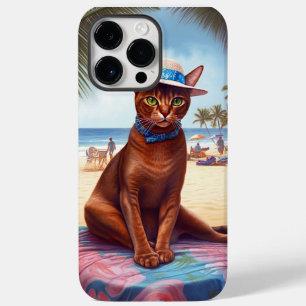 Abyssiniska katt på Beach, sommargåva till kattäls