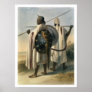 Abyssiniska krigare, illustration från "Valley" Poster