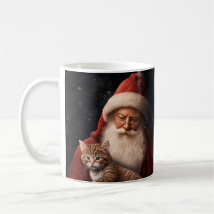 Abyssiniskt katt med Jultomten julafton Kaffemugg