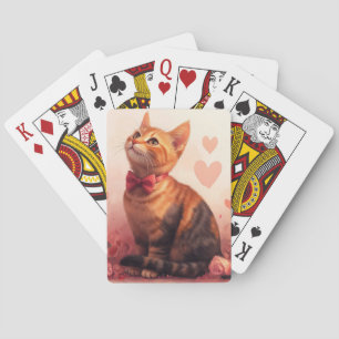 Abyssiniskt katt med Ro - Alla hjärtans dag Casinokort
