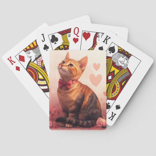 Abyssiniskt katt med Ro - Alla hjärtans dag Casinokort (Baksidan)