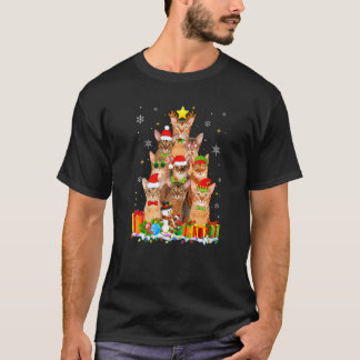 Abyssinsk julgran ren katt dekoration t shirt