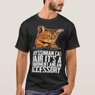 Abyssinsk katt hår det är ett kryddmedel och ett t shirt