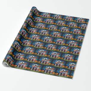 Abyssinska katter Pumpa Halloween Roligt Presentpapper
