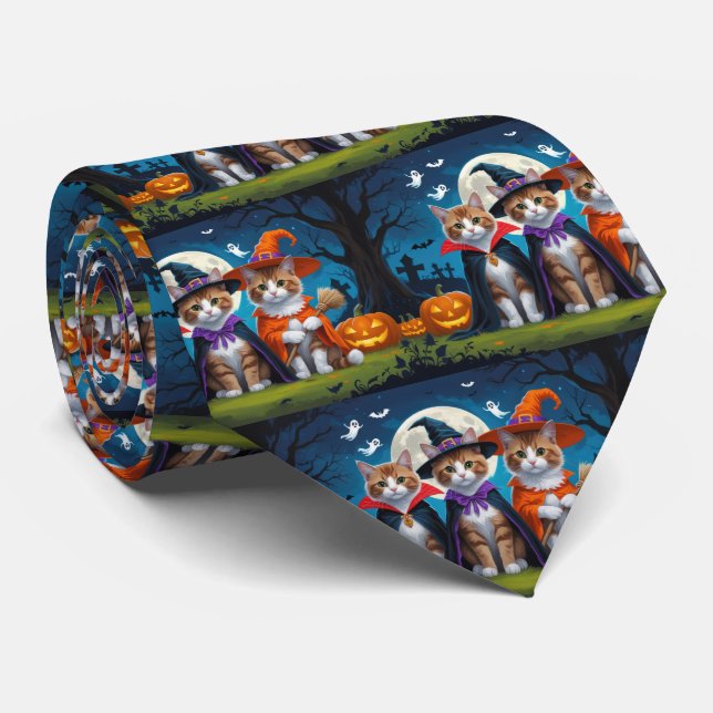 Abyssinska katter Pumpa Halloween Roligt Slips (Rullad)