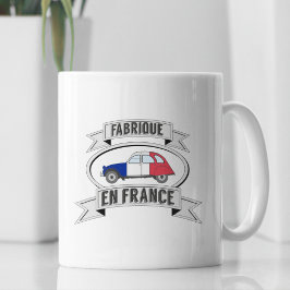 Abzeichen Oldtimer 2cv fabrique en France Kaffemugg