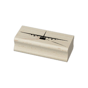 AC-130 Gunship Airlift Flygplan Front Wood Frimärk Stämpel