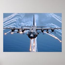 AC-130H Specterjetroner, strålkanter och strålar Poster