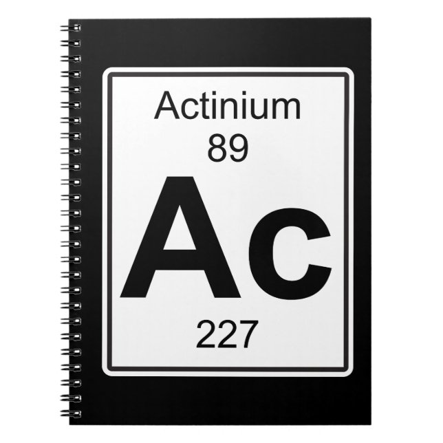 Ac - Actinium Anteckningsbok Med Spiral (Framsidan)