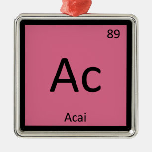 Ac - akai Berry Chemistry Periodic Bord Symbol Julgransprydnad Metall
