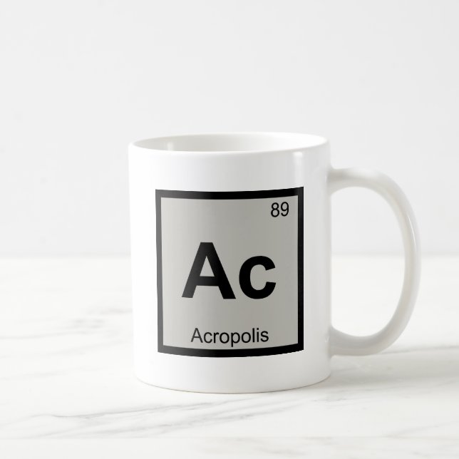 Ac - Akropolis Architecture Chemistry Symbol Kaffemugg (Höger)
