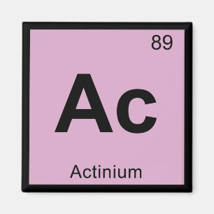 Ac - Aktinium Kemi Periodiska Systemet Symbol Magnet