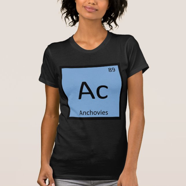 Ac - Ansjovis Fisk Kemi Periodiska Systemet T-shirt (Framsida)