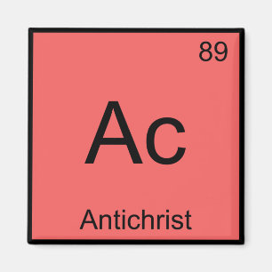 Ac - Antikrist Kemiskt Grundämne Symbol Djävul T-s Magnet