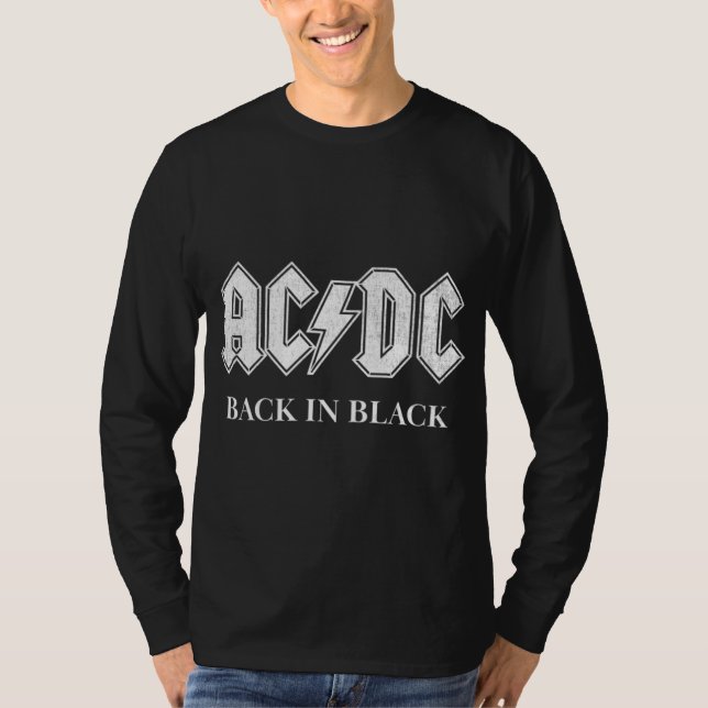 AC DC Back in Black T Shirt (Framsida)
