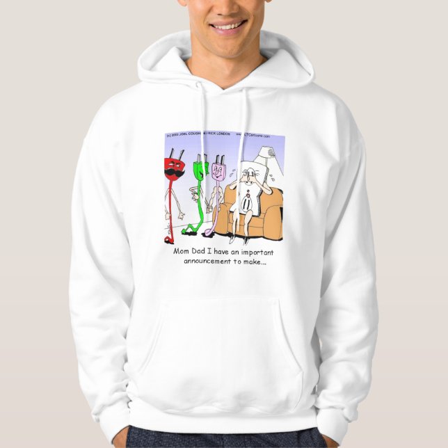 AC/DC Gay Plugs Funny Sweatshirt av Rick London (Framsida)