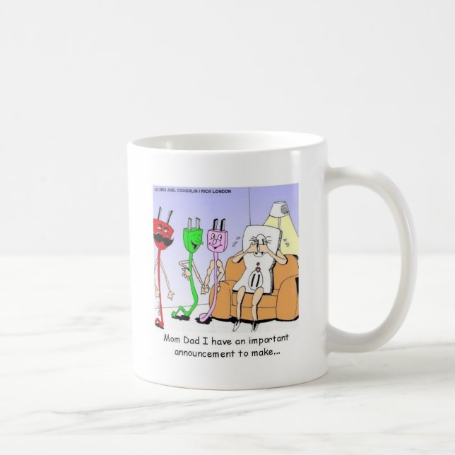 AC/DC Ledningar Rolig Relation Gay/Lesbiska Gåvor Kaffemugg (Höger)