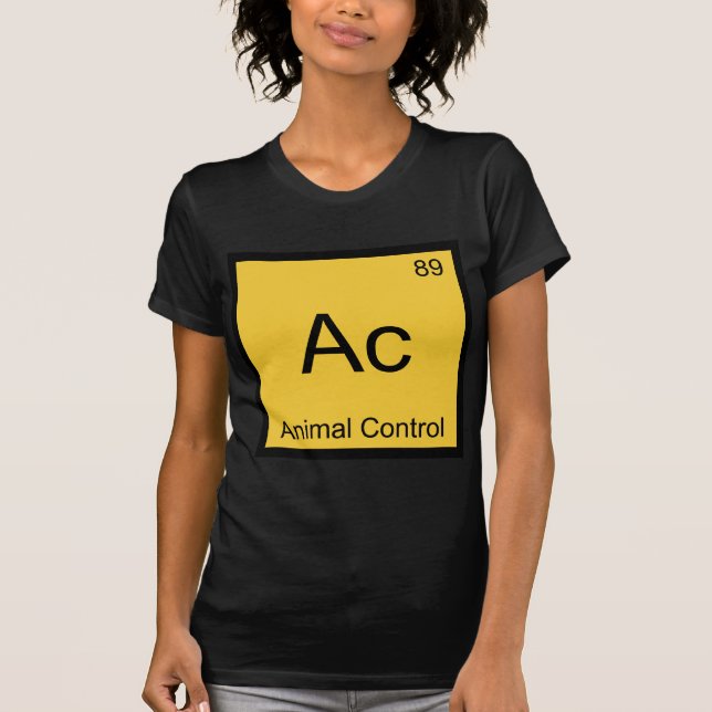 Ac - Djurkontroll Kemi Element Symbol T-shirt (Framsida)
