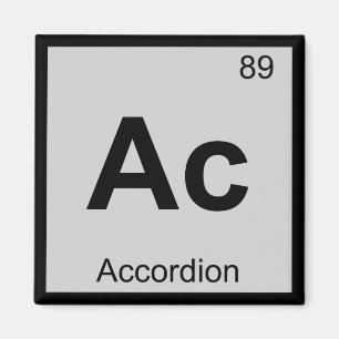 Ac - Dragspel Musik Kemi Periodiska Systemet Magnet
