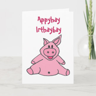 AC - Funny Piggy Birthday Card Kort
