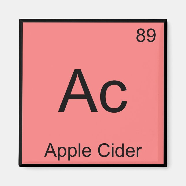 Ac - Inslag-symbol för äppelciderkemi T-Shirt Magnet (Framsidan)