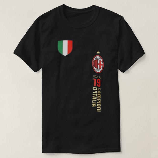 Ac Milan Champions 2022 19 Scudito T Shirt (Design framsida)