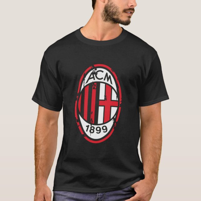 Ac milan retro t shirt (Framsida)
