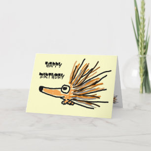 AC-prickly Porcupine Birthday Card Kort