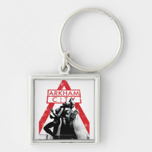 AC-propaganda - Obey/To Submit är att Överleva Fyrkantig Silverfärgad Nyckelring
